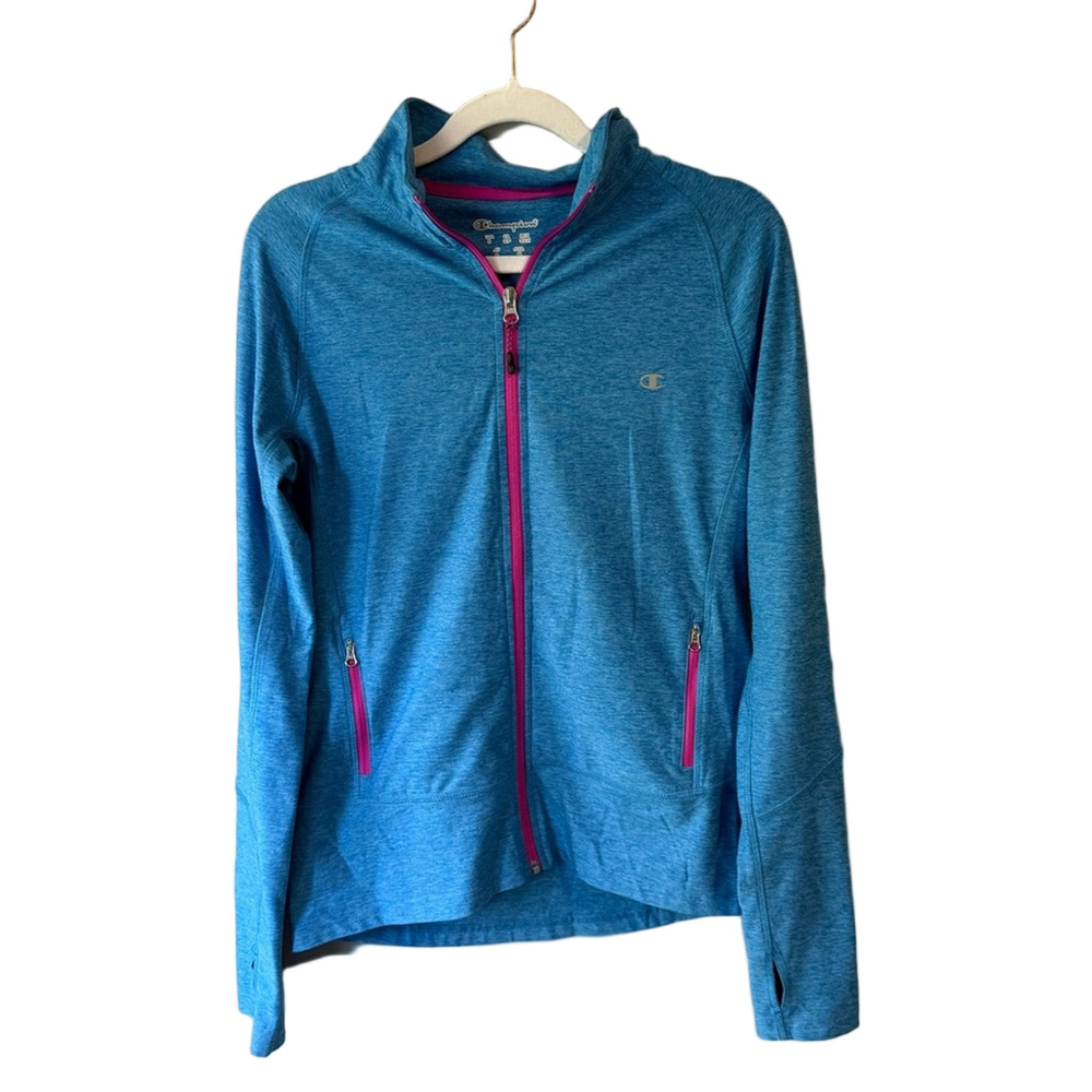 Champion Women's Blue and Pink Athletic Utility Jacket Women’s S